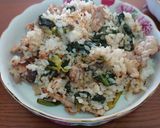 美味です✨豚肩ロースと小松菜と椎茸の炒飯作り方5写真
