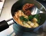 小松菜と油揚げとしめじのお味噌汁作り方8写真