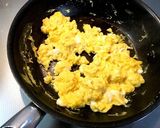 チーズ入りふわふわたまごのオープンサンド作り方6写真