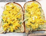 チーズ入りふわふわたまごのオープンサンド作り方8写真
