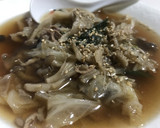 九条ネギと白菜とキノコと豚肉の和風スープ作り方10写真