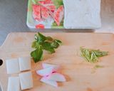 はんぺんの真薯とお餅のお吸い物作り方1写真