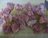 鶏肉としいたけとしらたきの煮物作り方1写真