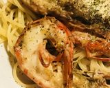 赤エビのプチトマトクリームソースパスタ作り方4写真