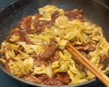キャベツと牛ヒレ肉の炒めもの作り方5写真