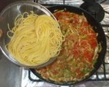 ツナ缶キャベツパスタ♪簡単トマト缶で作り方9写真