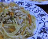 白ネギと鶏ひき肉の和風みぞれパスタ作り方5写真