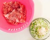 10分で簡単！豚こま肉のレモンねぎ塩豚丼作り方1写真