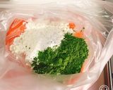 抹茶のシフォンケーキ♡あずきホイップのせ作り方2写真