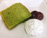 抹茶のシフォンケーキ♡あずきホイップのせ作り方15写真