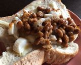 納豆とチクワのチーズとりーりトースト作り方5写真