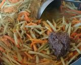 味噌味きんぴらゴボウ作り方2写真