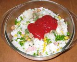 ノンオイル★レンジでチン！チキンライス作り方3写真