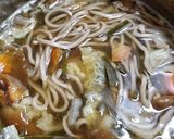 開きナメコとヌメリスギタケの年越し蕎麦作り方9写真