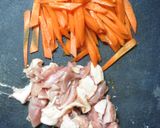 蓮根と鶏肉入りキンピラゴボウの炊きおこわ作り方3写真