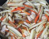 蓮根と鶏肉入りキンピラゴボウの炊きおこわ作り方9写真
