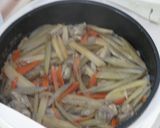 蓮根と鶏肉入りキンピラゴボウの炊きおこわ作り方14写真