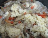 蓮根と鶏肉入りキンピラゴボウの炊きおこわ作り方15写真