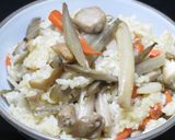 蓮根と鶏肉入りキンピラゴボウの炊きおこわ作り方16写真