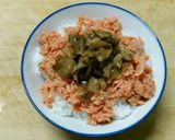 鮭フレークとザーサイのお茶漬け作り方3写真