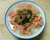 鮭フレークとザーサイのお茶漬け作り方4写真