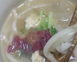 鳥と卵の親子で梅うどんすき作り方8写真