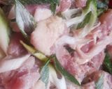 レンジで！鶏肉とネギのケチャップ丼作り方2写真