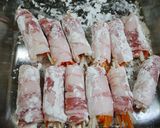 簡単お節！豚肉☆千切り八幡巻作り方4写真