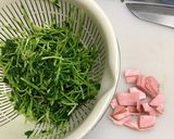 簡単豆苗とハムのおひたし作り方2写真