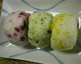 お弁当行き！カラフル３色漬物おにぎり♪作り方3写真