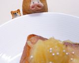 栗きんとんの残りで、トーストアート作り方4写真