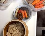 お節リメイク煮物（筑前煮）と茶飯で釜飯風作り方1写真