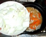 白菜のにんにく味噌鍋♪簡単豚肉で作り方7写真