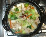 白菜のにんにく味噌鍋♪簡単豚肉で作り方12写真