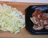 鶏ももの山椒漬けとキャベツの蒸し焼き作り方1写真