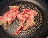 残った三つ葉で、牛肉人参とごま油醤油和え作り方3写真