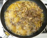 牛肉白菜焼き豆腐白葱で！すき焼き風肉豆腐作り方5写真