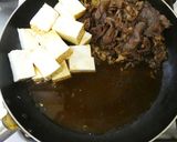 牛肉白菜焼き豆腐白葱で！すき焼き風肉豆腐作り方7写真