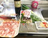 豚しゃぶですき焼き!(^^)!作り方1写真