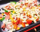 BRUNOを使って余ったお餅で餅ピザ作り方3写真