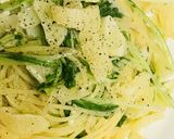 数の子&水菜のペペロンチーノソースパスタ作り方4写真