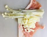 キノコとチーズ入り肉巻き餅作り方3写真