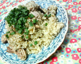 ✿皐月に❀椎茸と鶏肉の✿さわやか新茶飯作り方5写真