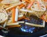 れんこんのだし醤油&酢炒め。作り方5写真