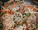 れんこんのだし醤油&酢炒め。作り方7写真
