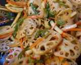 れんこんのだし醤油&酢炒め。作り方8写真