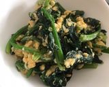 ほうれん草と卵の中華風炒め☆作り方5写真