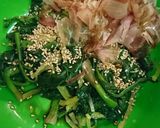 菜の花・ちぢみほうれん草のたくあん和え作り方3写真