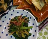 菜の花・ちぢみほうれん草のたくあん和え作り方4写真