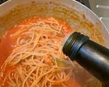 焼き鯖とごぼうの漁師風トマトソースパスタ作り方11写真